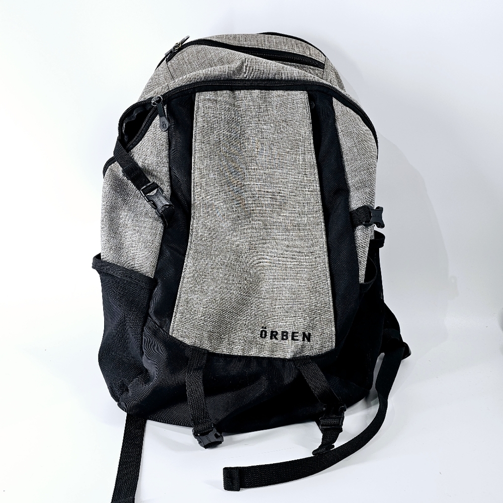 OrbenUnisex Black & Heather Gray Versatile Day Backpack